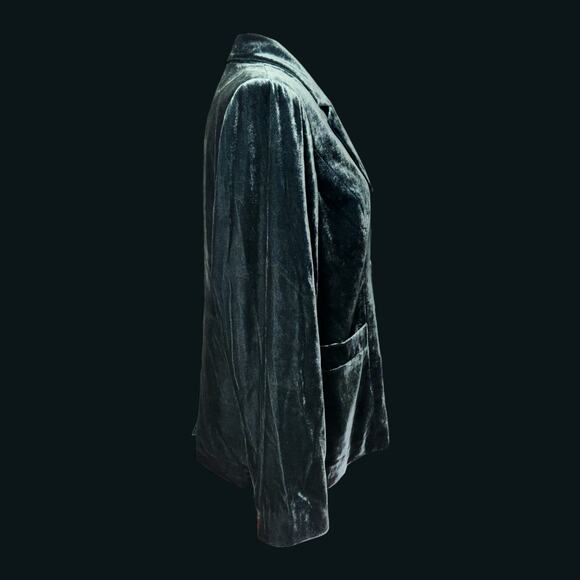 Coldwater Creek Green Velvet Blazer Jacket Size 10P NWT - Picture 5 of 13